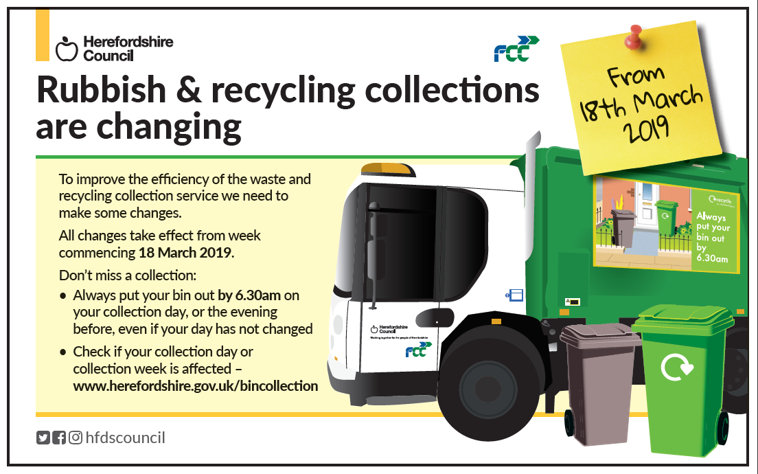 Picture of the Rubbish Collection 2019 Notice