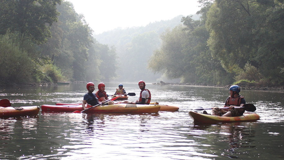 Canoes on the River Wye