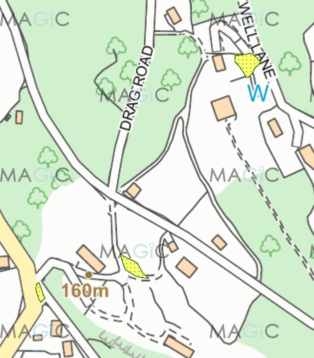 Map showing Meeks Well common